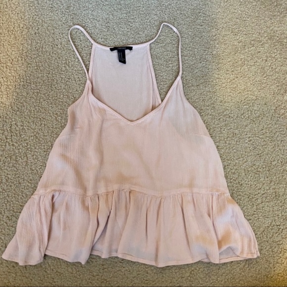 FOREVER 21--SOFT PINK PEPLUM TOP - Picture 1 of 2
